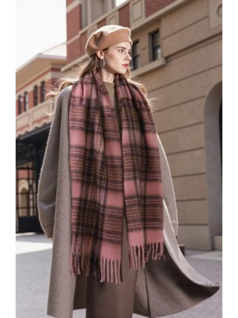 Oversized Chunky Winter Scarf Shawl Wrap Blanket Scarf for Women Lightweight